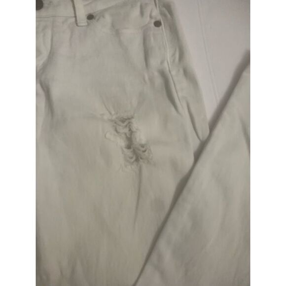 White Paige Denim Distressed Skinny Jeans - Picture 7 of 7